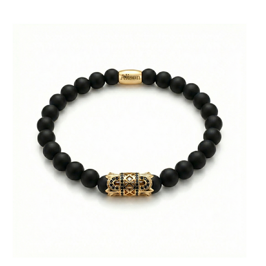 Alison Mariot fleur-de-lis bracelet in 316L steel with 18K gold PVD