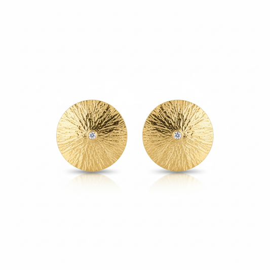 Alison Mariot Thaleli earrings in 18K gold vermeil with white Swarovski crystals