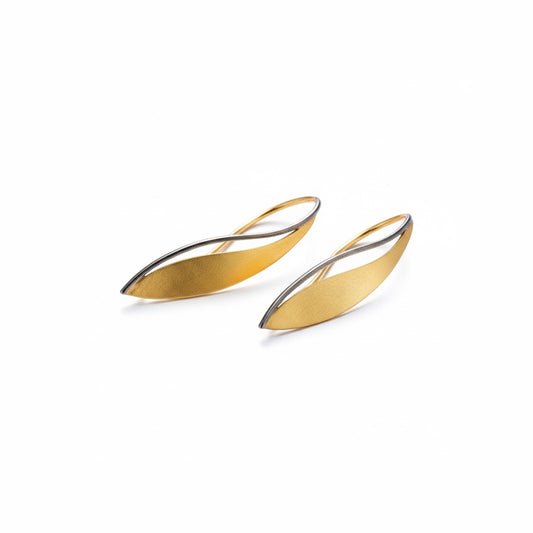 Alison Mariot Dione earrings in 18K gold vermeil with black rhodium accents