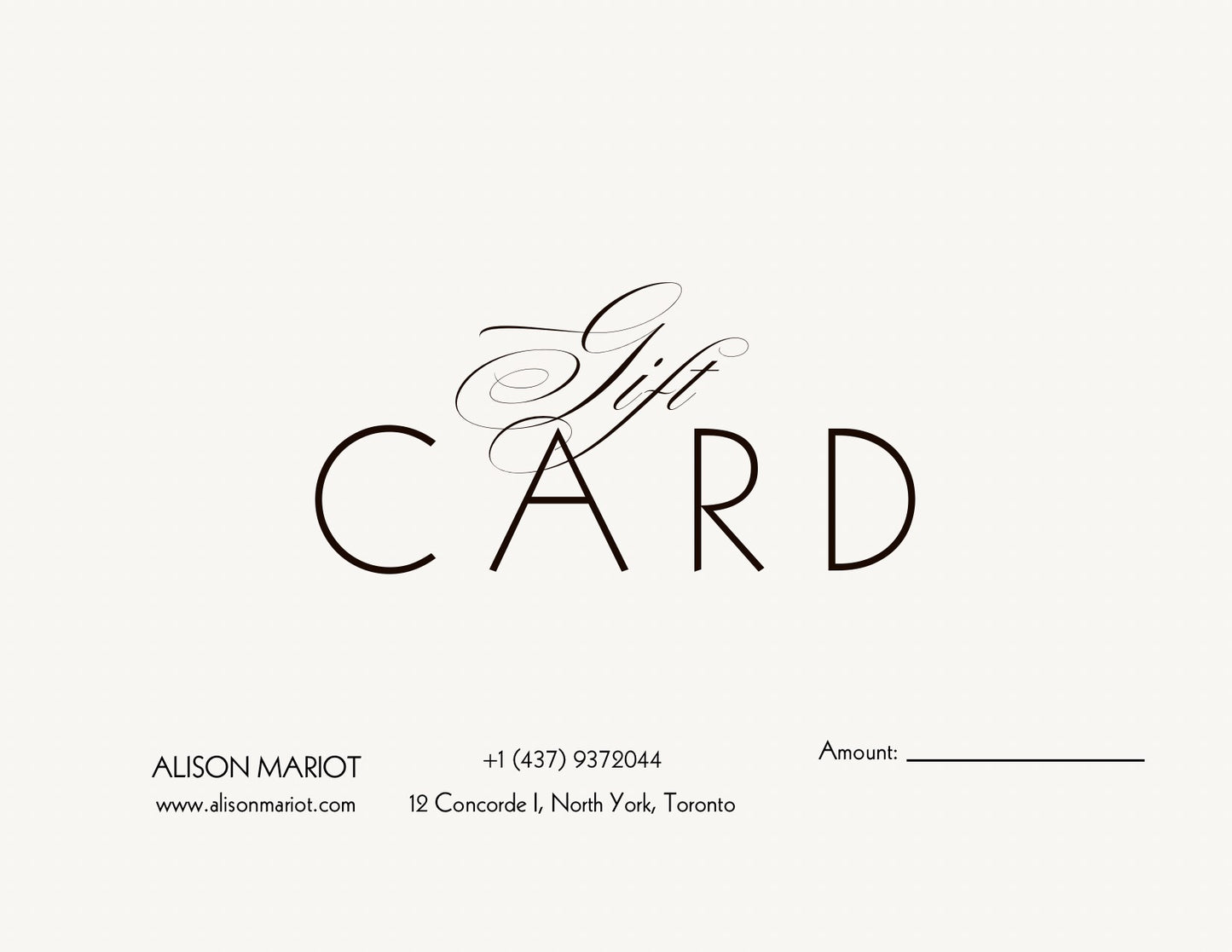 Alison Mariot Gift Card