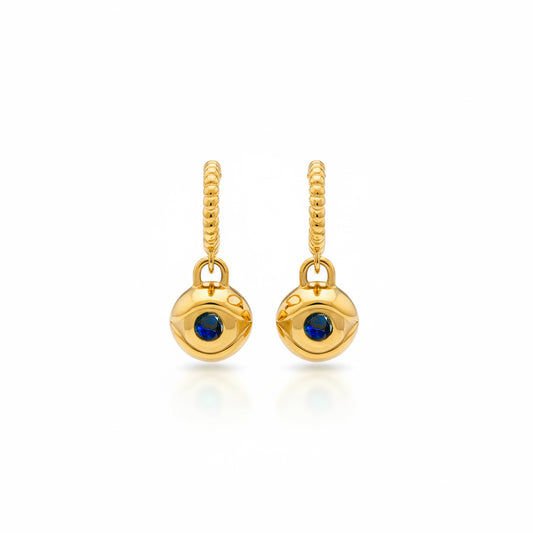 Blue Evil Eye Earrings