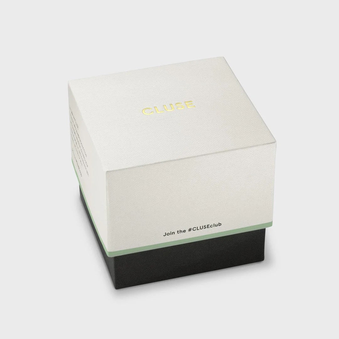 La Tétragone Watch Steel stones Green, Gold Colour