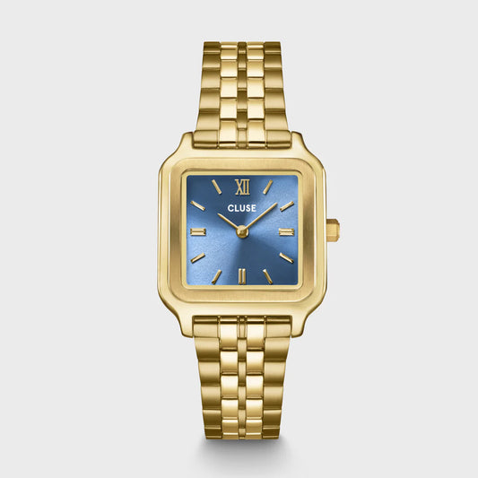 CLUSE Gracieuse watch in steel with kyanite blue dial and gold colour finish