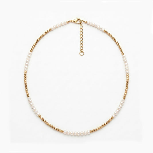 Alison Mariot Thaleli petite necklace in 18K gold vermeil with natural pearl