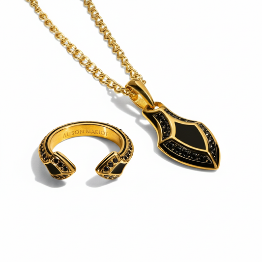Shield Pendant and Ring