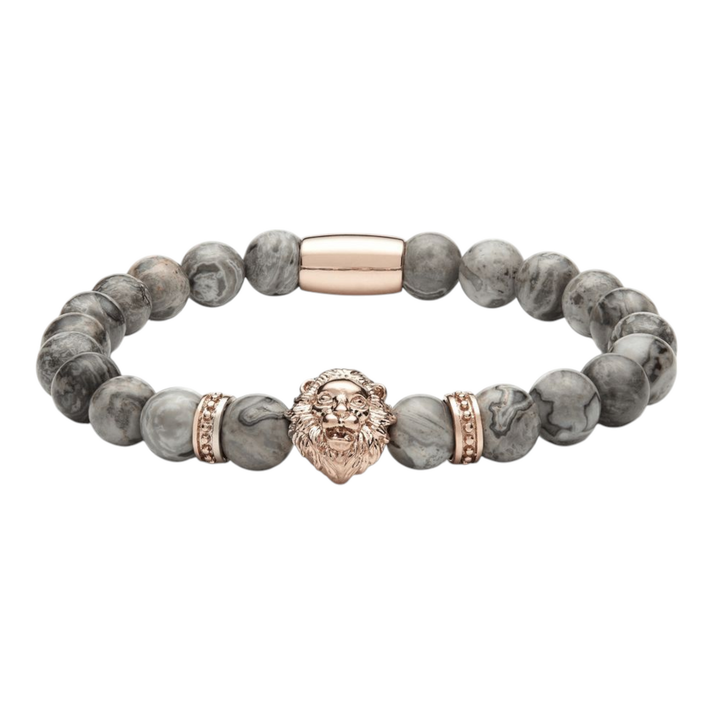 Rose Gold Lion - Grey Jasper
