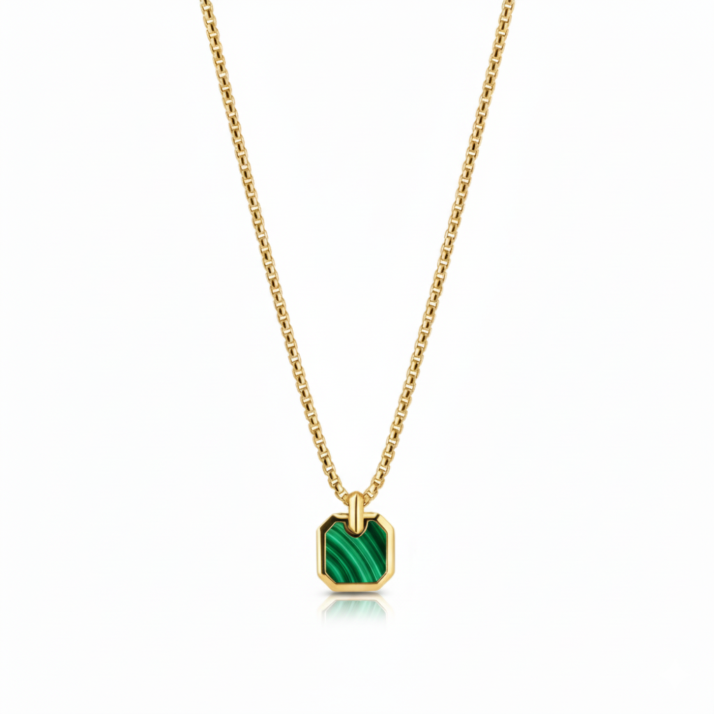 Streamline Tag (Malachite Stone)