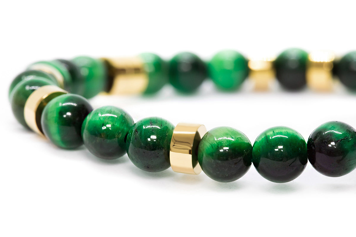 Green Jasper-Gold Plated