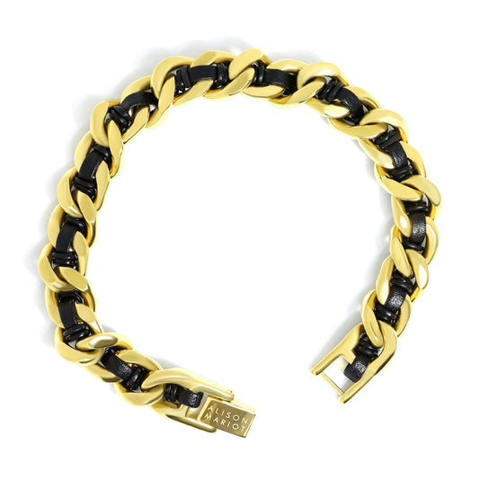 Woven Black Leather Bracelet