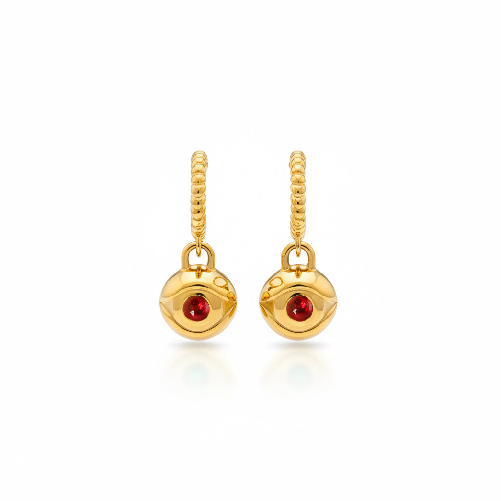 Red Evil Eye Earrings