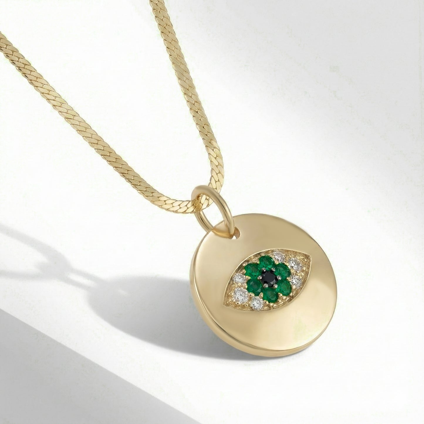 Emerald Evil Eye Necklace