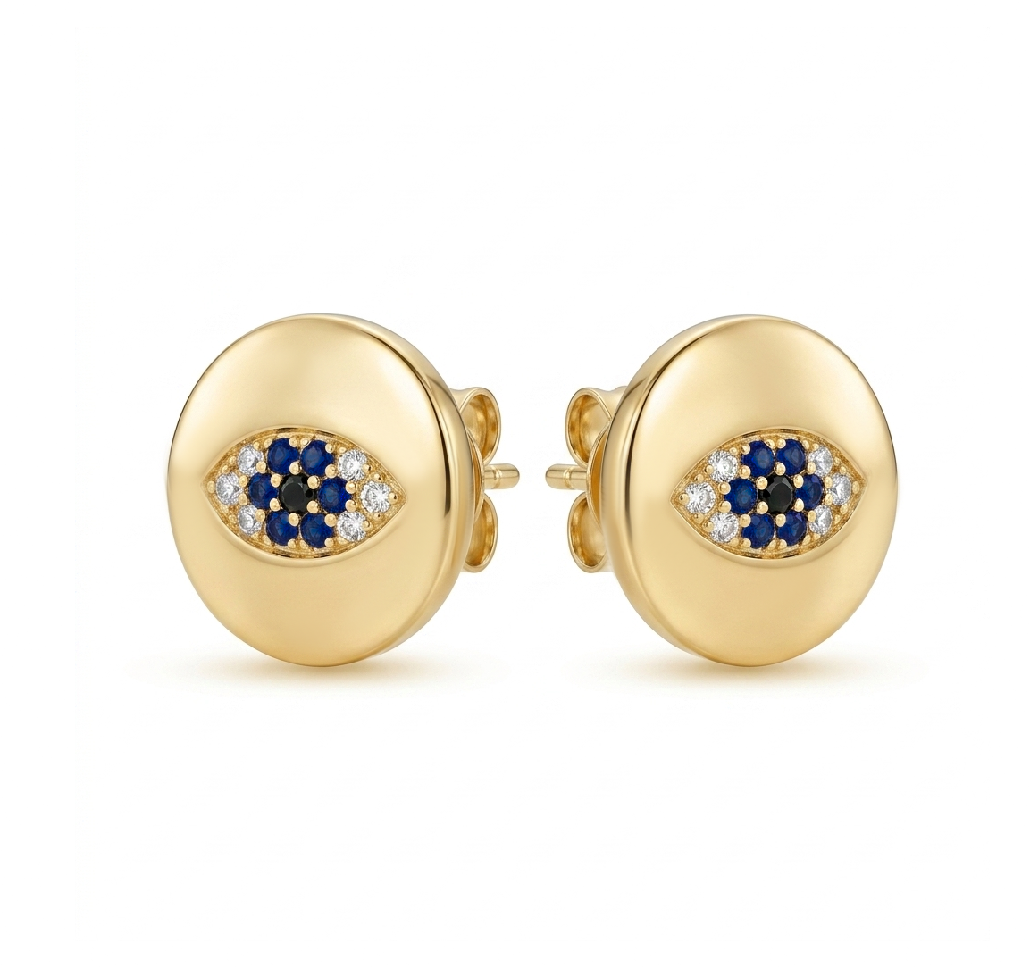 Eternal Blue Evil Eye Earrings