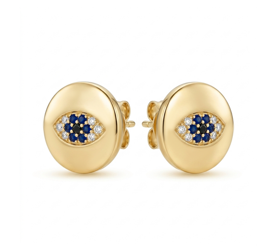 Eternal Blue Evil Eye Earrings