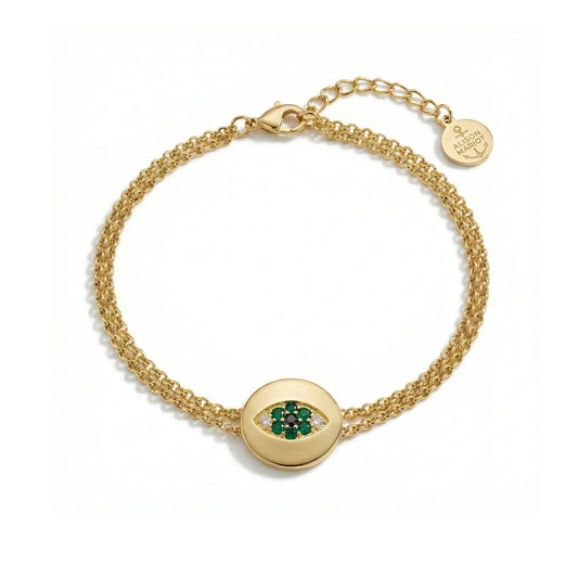 Emerald Evil Eye Bracelet