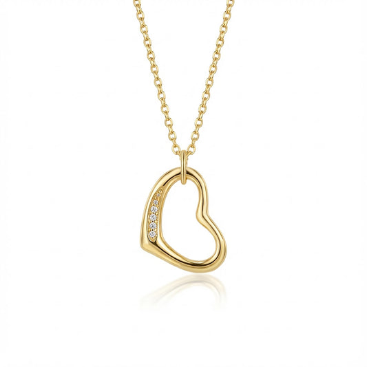 Love Open Heart Necklace Set