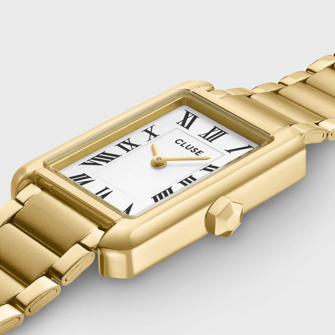 Belisenna Watch Steel, White, Gold Colour