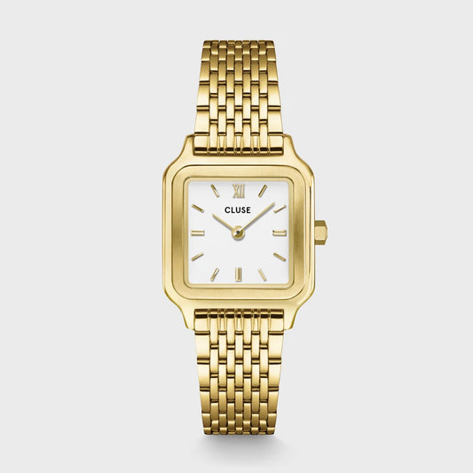 Gracieuse Petite Watch Steel, White, Gold Colour