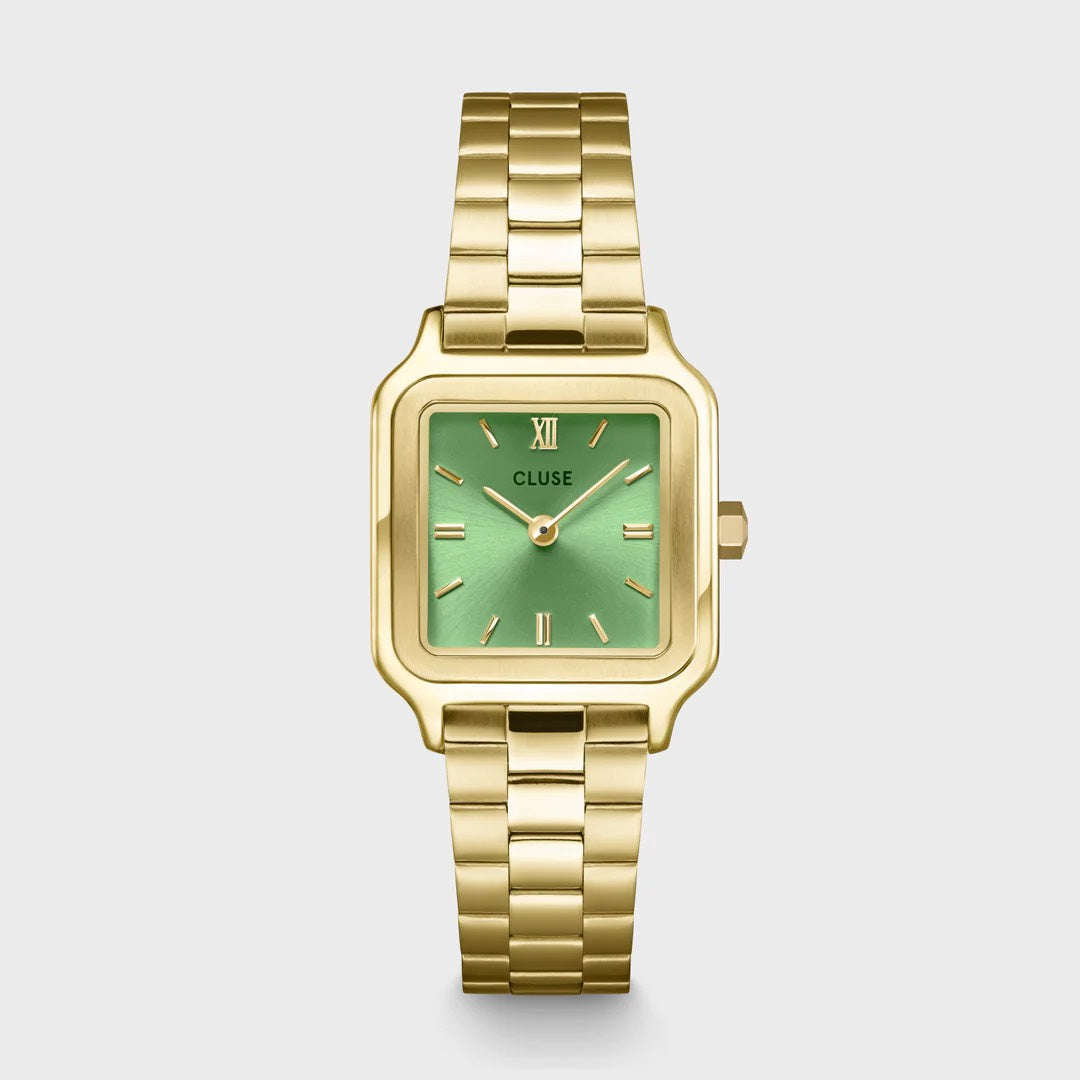 CLUSE Gracieuse Petite watch in steel with light green dial and gold colour finish