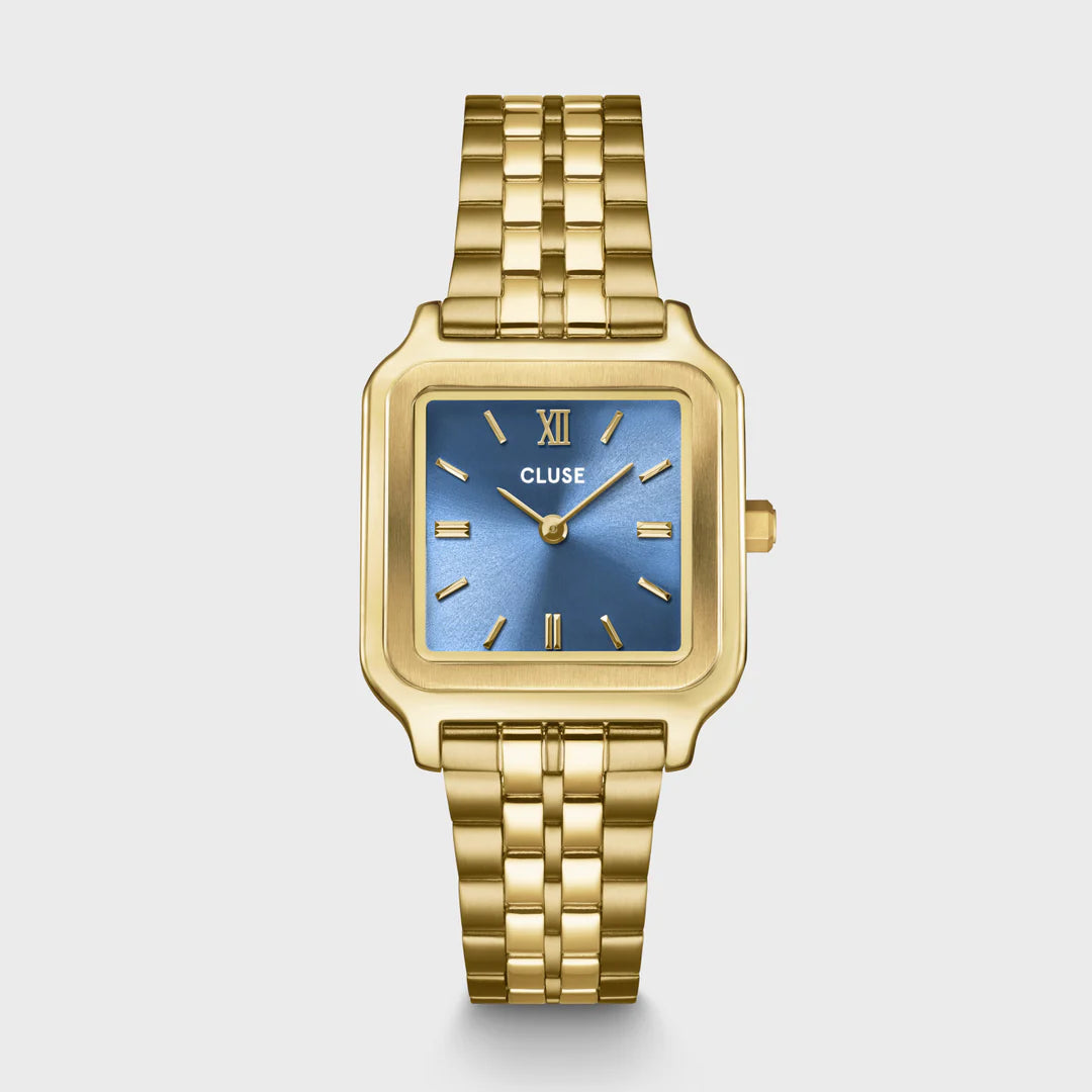 Gracieuse Watch Steel, Kyanite Blue, Gold Colour