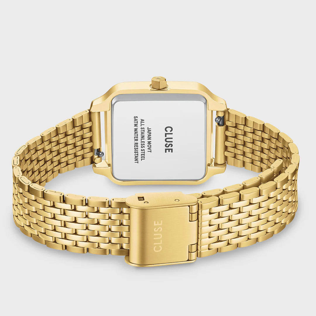 Gracieuse Watch Steel, Lace Textured, Gold Colour