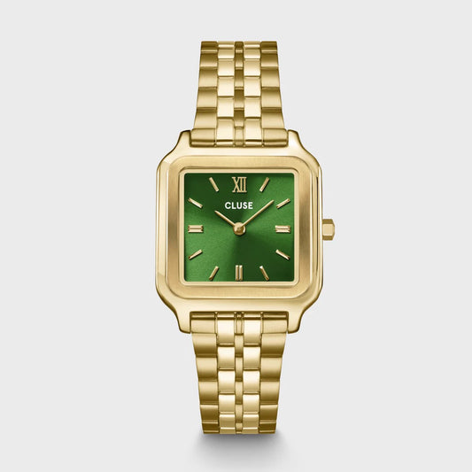 Gracieuse Watch Steel, Forest Green, Gold Colour