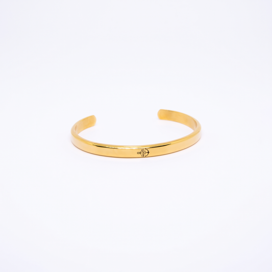 Alison Mariot Gold Alison Bangle in 316L steel with 18K gold PVD finish