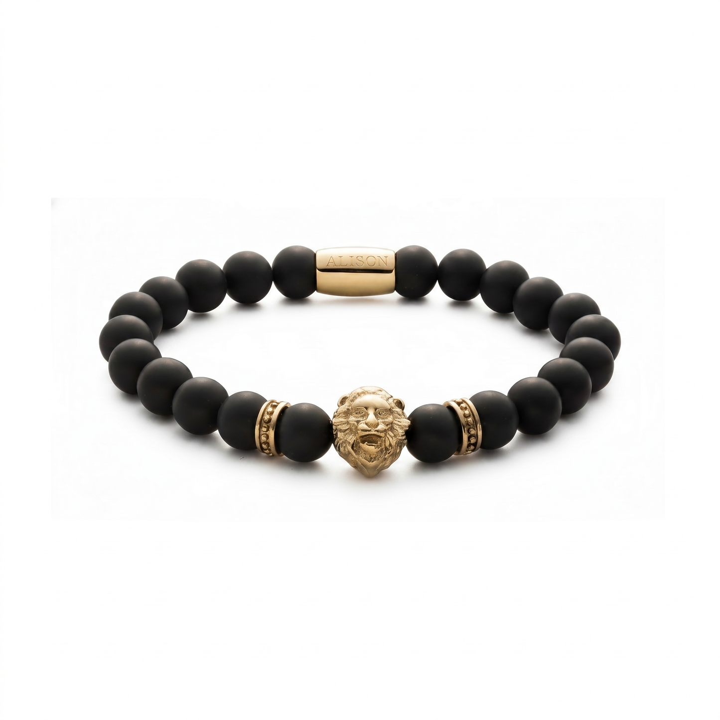 Alison Mariot Gold Matte Lion bracelet in 316L steel with 18K gold PVD finish
