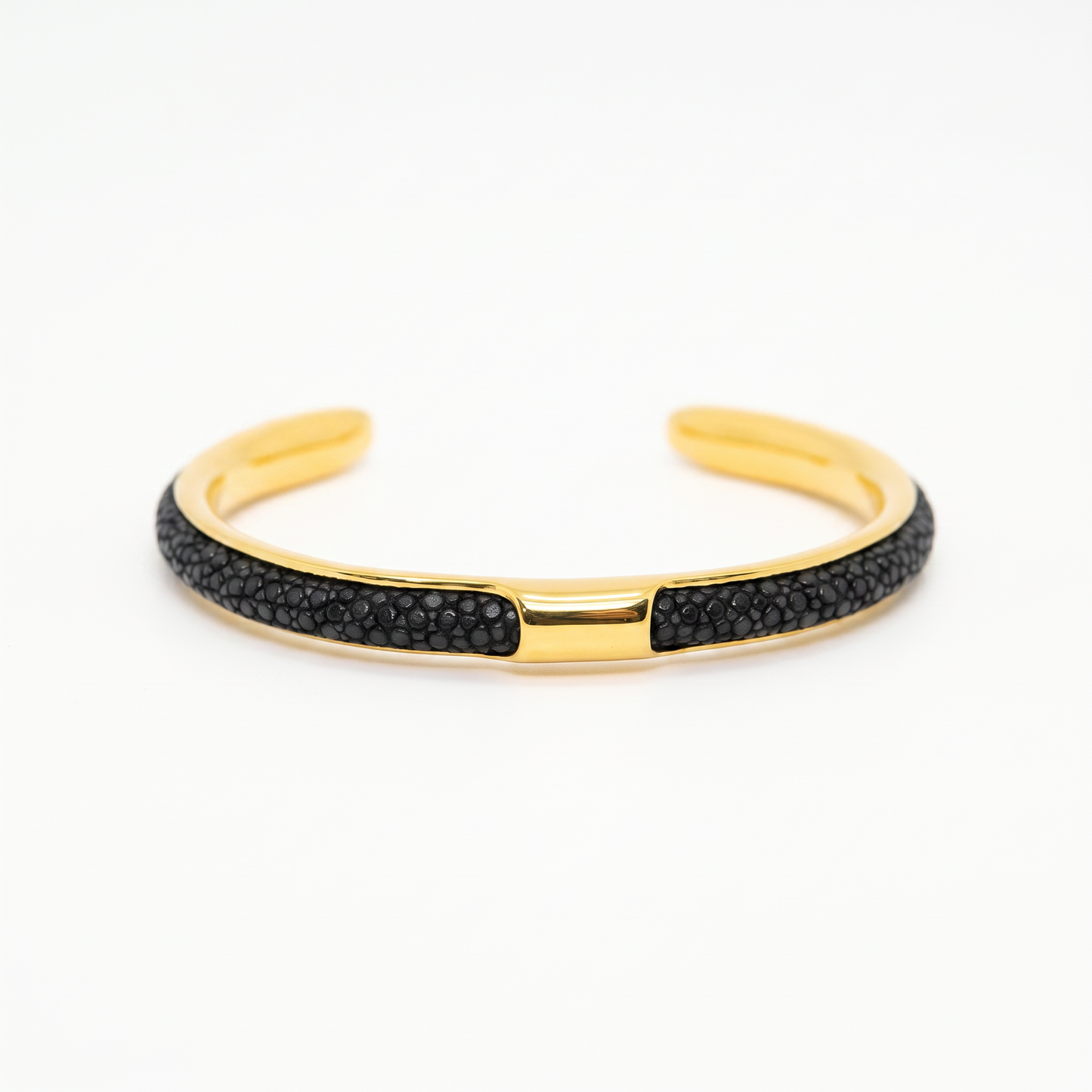 Alison Mariot Stingray Bangle in genuine stingray leather with 18K gold PVD