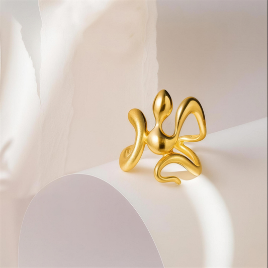 Alison Mariot Nagaia serpent ring in 18K gold vermeil