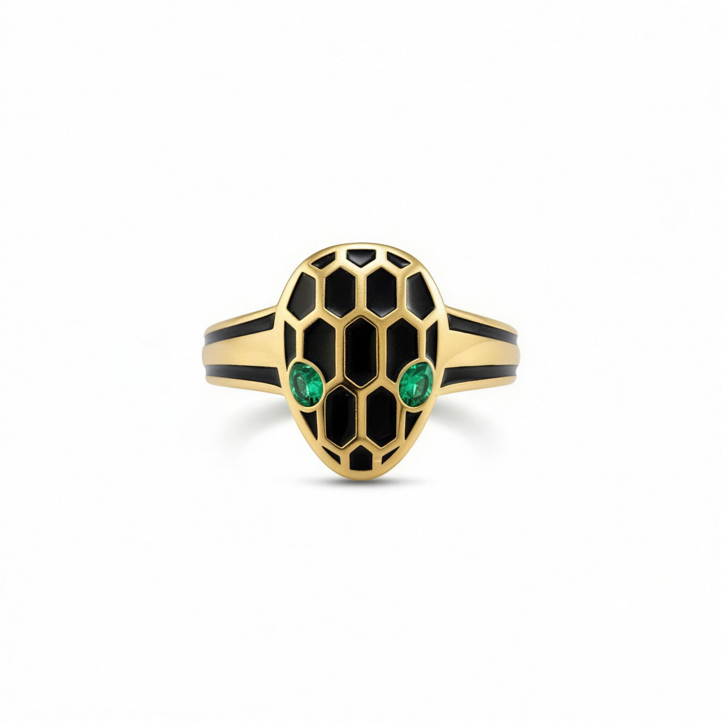 Emerald Serpentine Ring - Alison Mariot