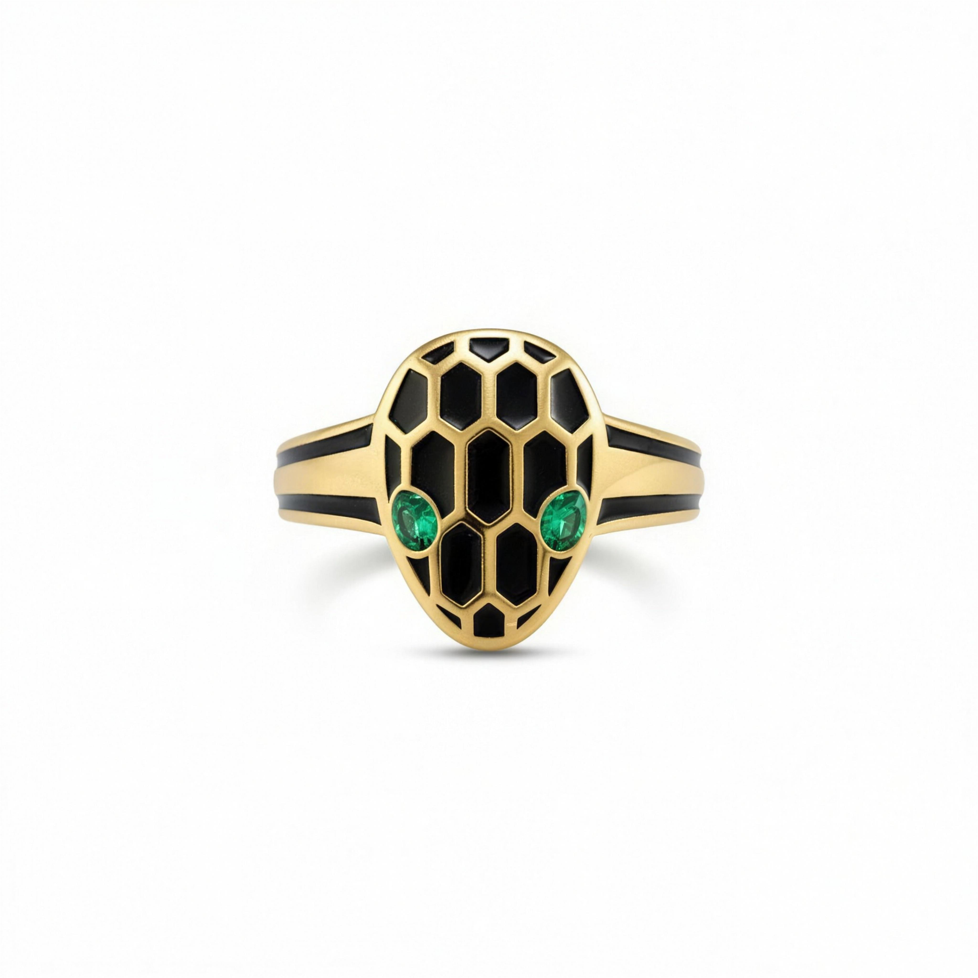 Emerald Serpentine Ring - Alison Mariot