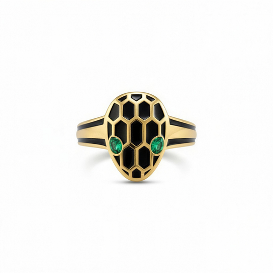 Emerald Serpentine Ring - Alison Mariot