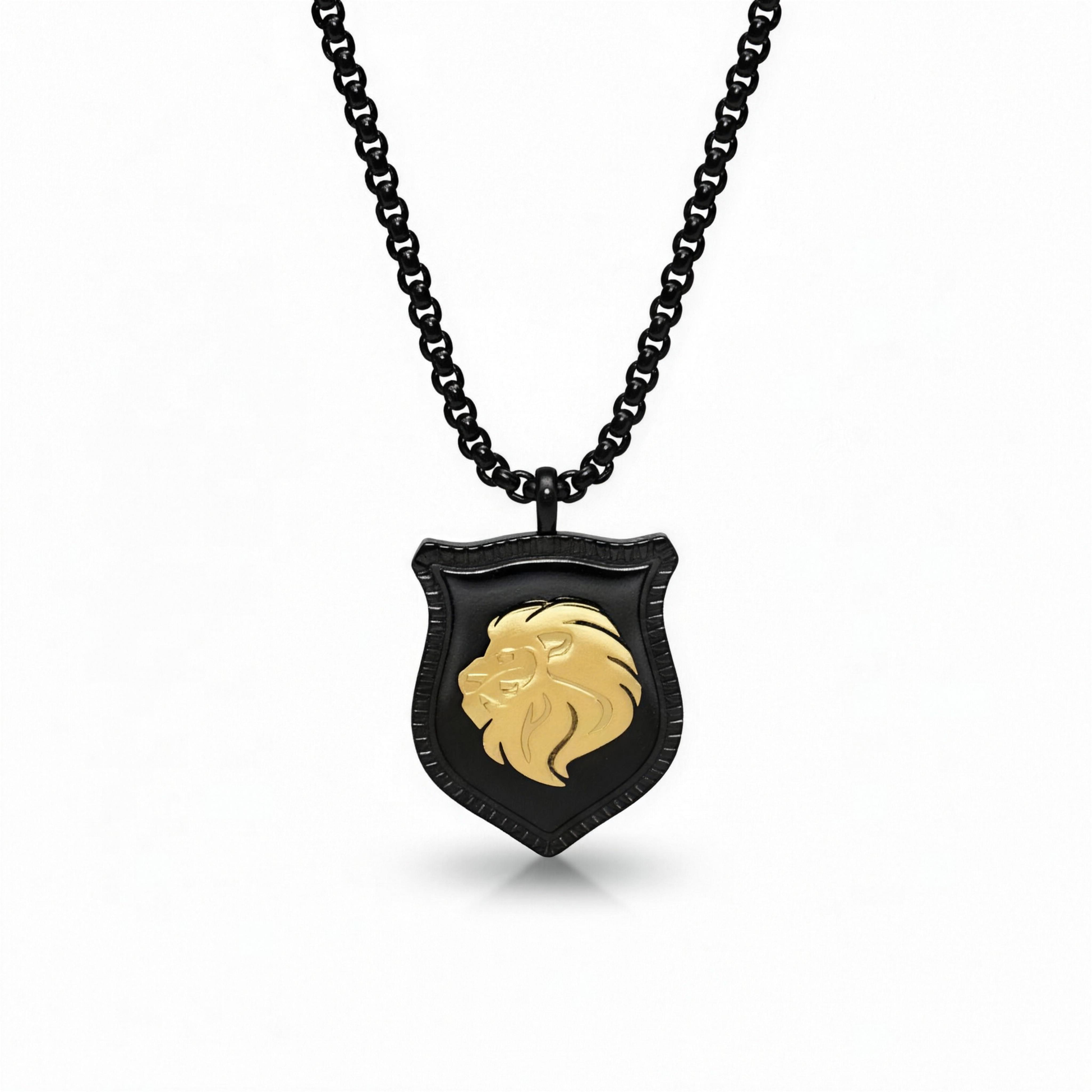 Alison Mariot lion pendant necklace in 316L steel with 18K gold PVD