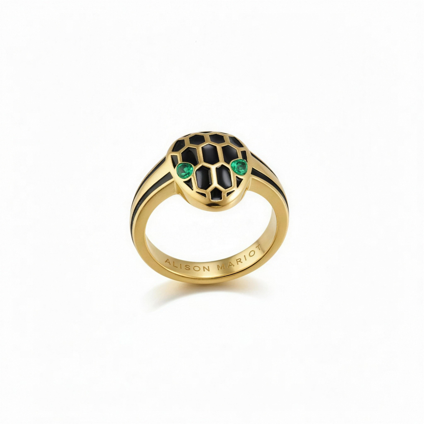 Emerald Serpentine Ring detail - Alison Mariot