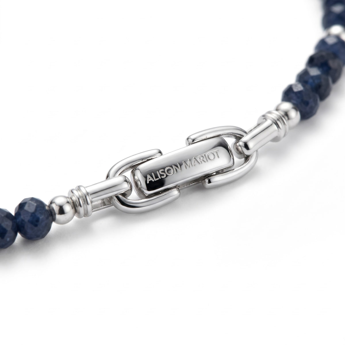 Alison Mariot AVÉRON — signature clasp engraved with the Alison Mariot name, silver finish