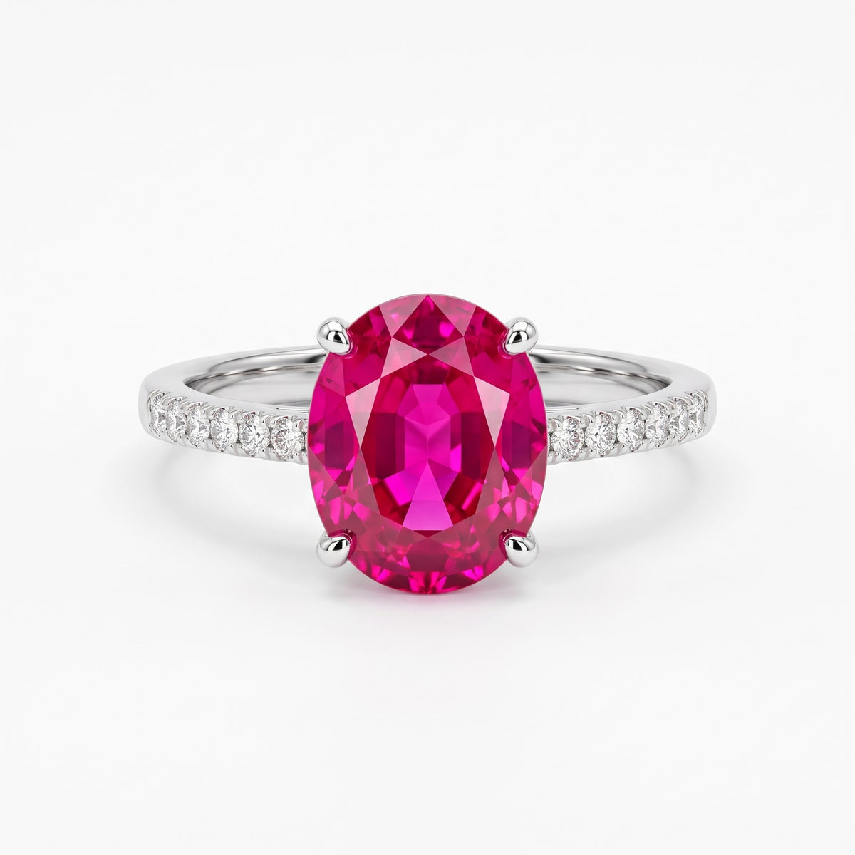 Alison Mariot SELENE ring in 925 sterling silver with an oval natural red jade