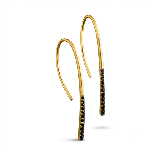 Alison Mariot Selenis earrings in 18K gold vermeil with Swarovski crystals