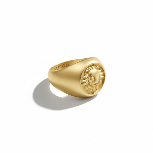 Gold Lion Ring