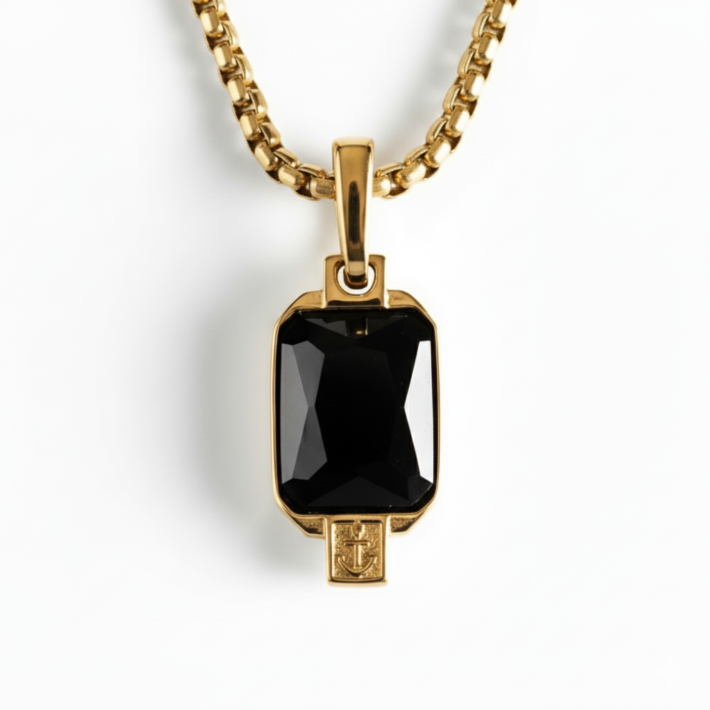 Elaine Necklace (Black Onyx Stone)