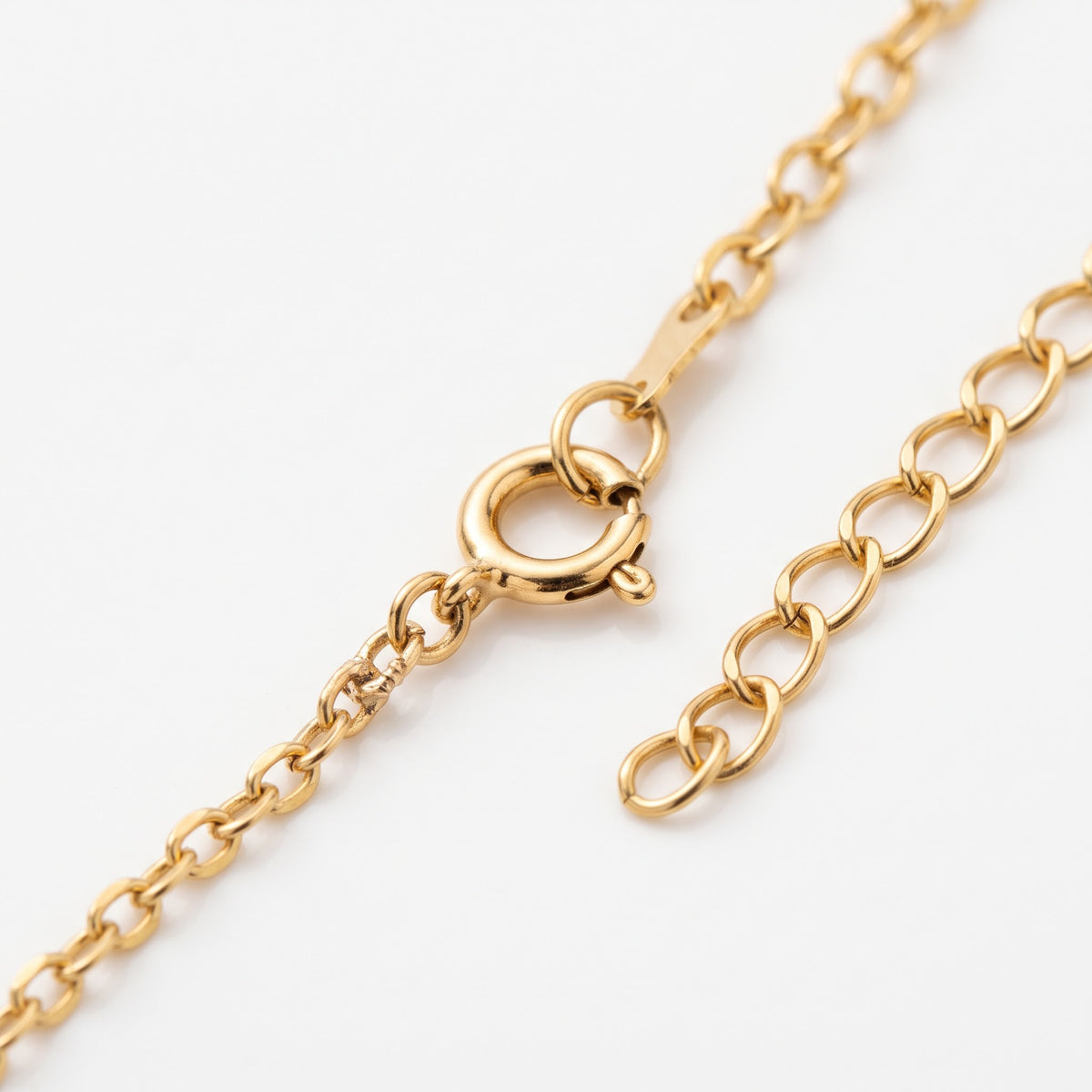 Alison Mariot THALIA necklace — spring-ring clasp and extension chain in 18K gold vermeil