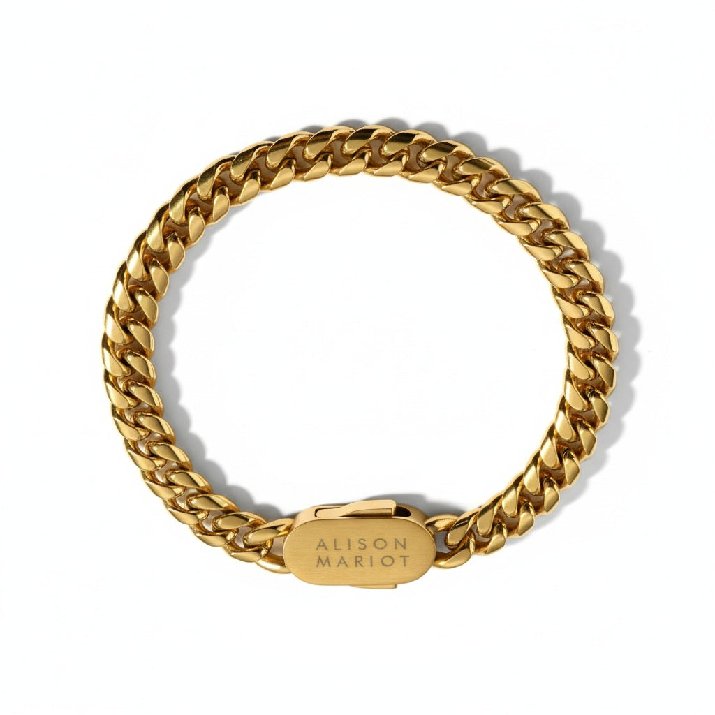 Alison Mariot LuxeLink bracelet in 316L steel with 18K gold PVD — alternate view