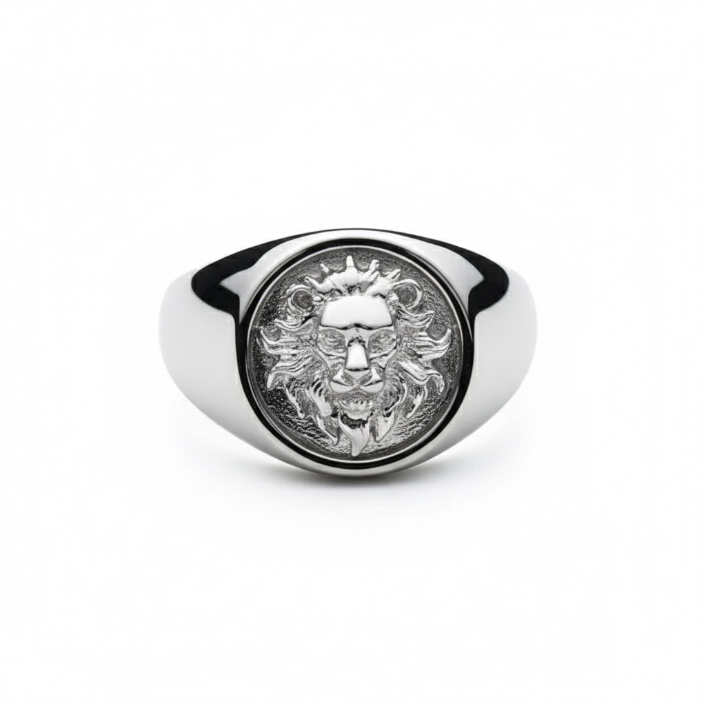 Silver Lion Ring