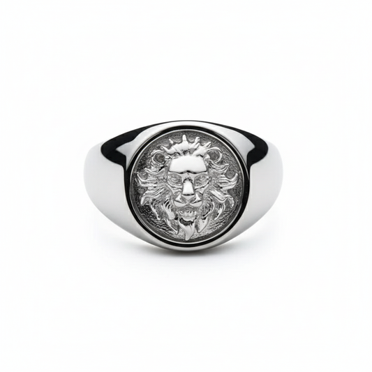 Silver Lion Ring