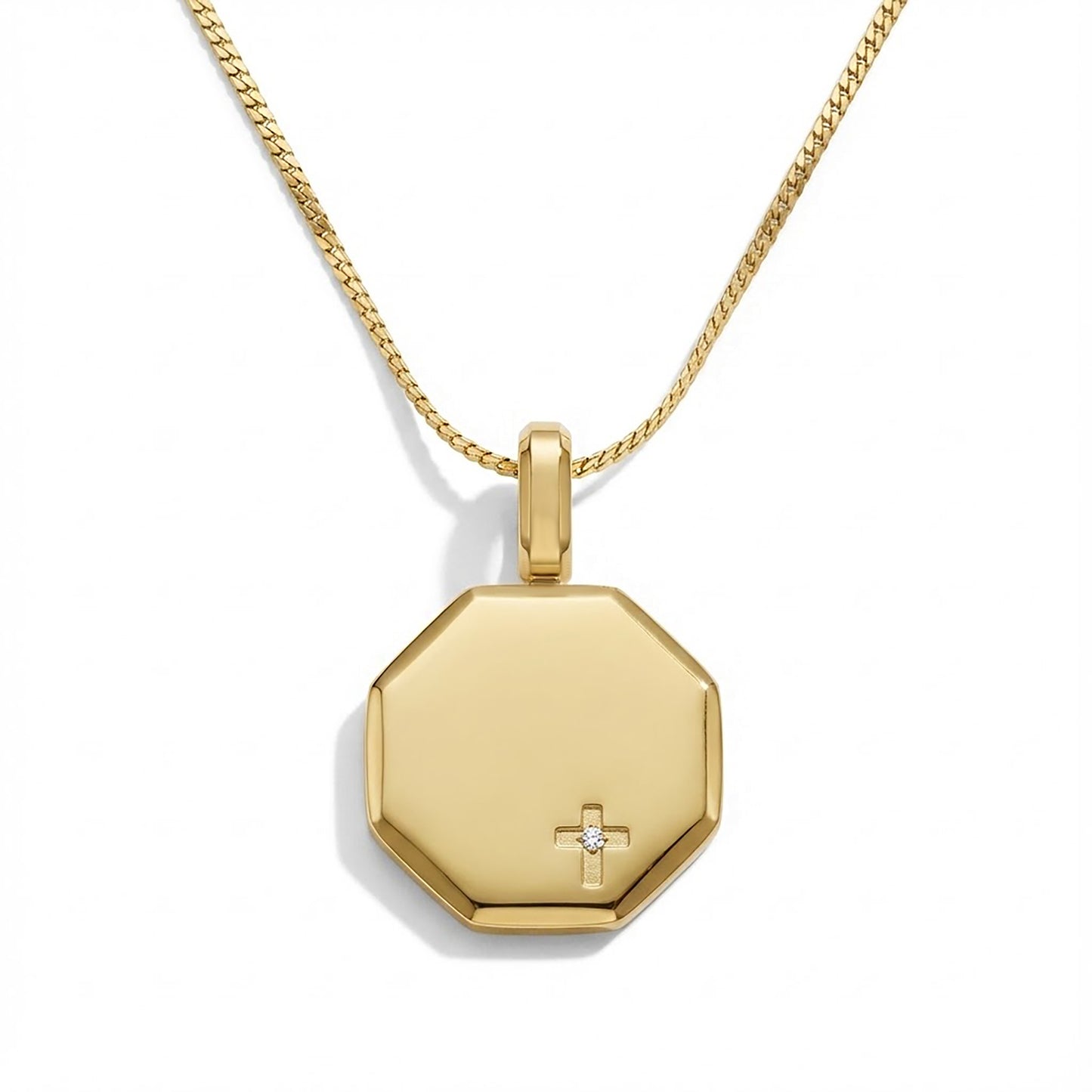 Cross Engraved Necklace