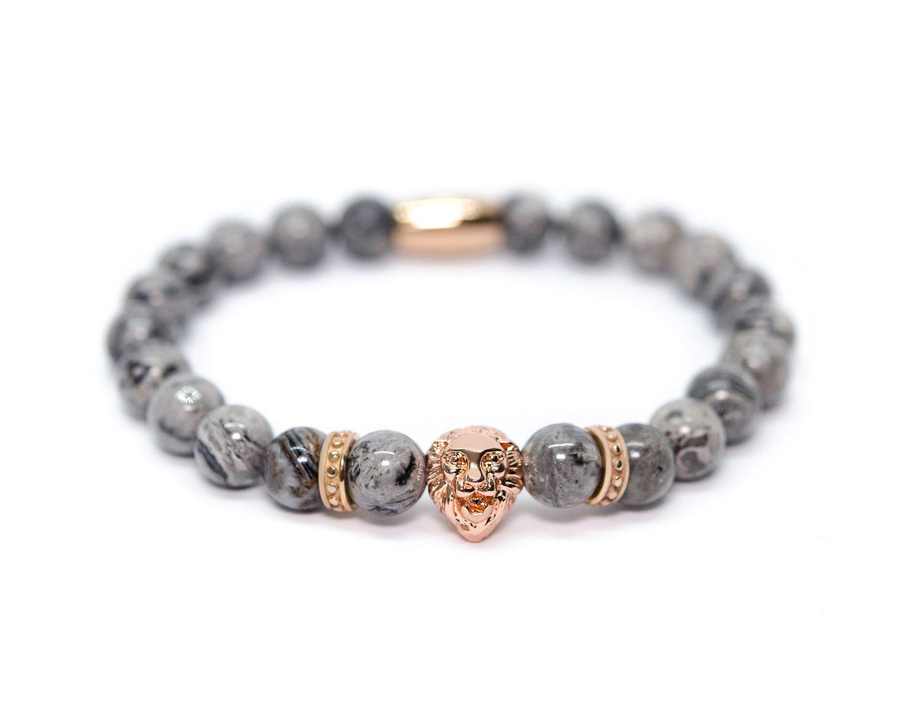 Rose Gold Lion - Grey Jasper