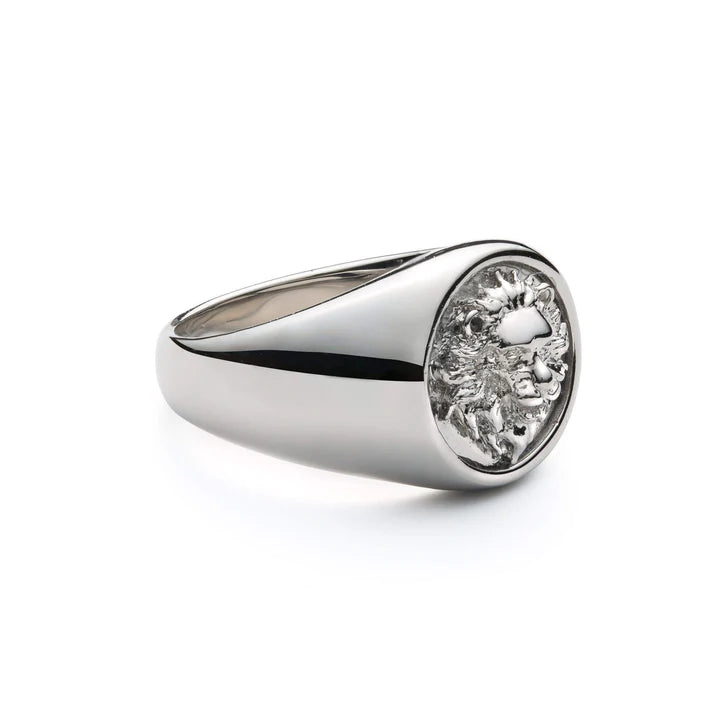 Silver Lion Ring