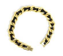 Load image into Gallery viewer, Woven Black Leather Bracelet